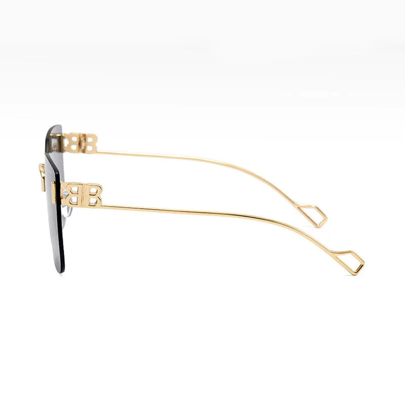 Vintage Brand Designer Sunglasses Womens 2021 Fashion Oversized Rimless Sun Glasses for Men Retro Square Shades Oculos UV400
