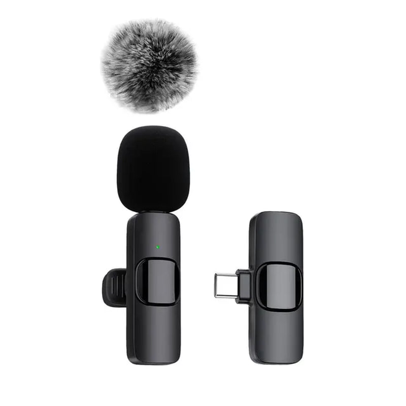 NEW Wireless Lavalier Microphone Audio Video Recording Mini Mic for Iphone Android Laptop Live Gaming Mobile Phone Microphone